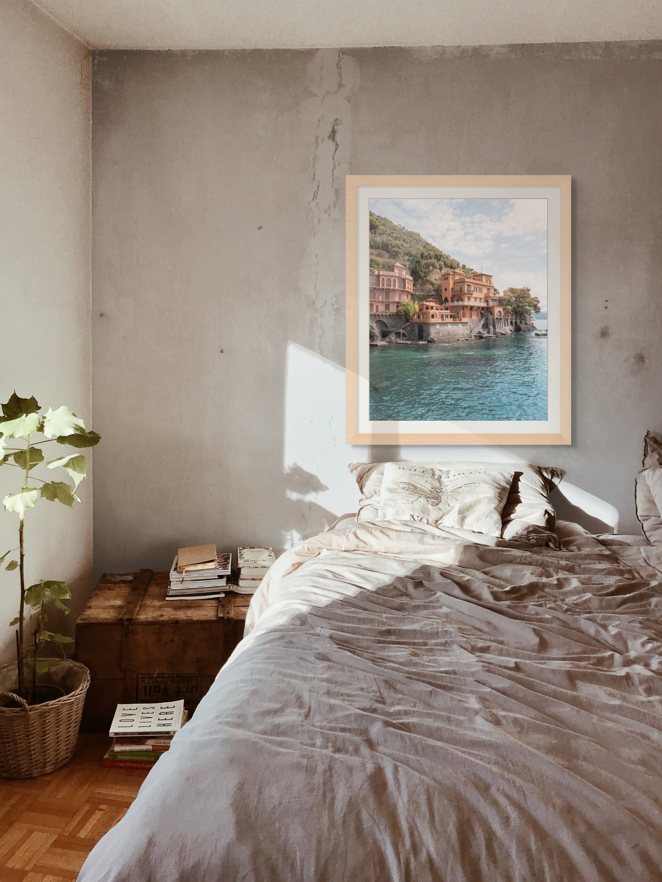 Villa Coral – Portofino (Vertical Edition) print in room