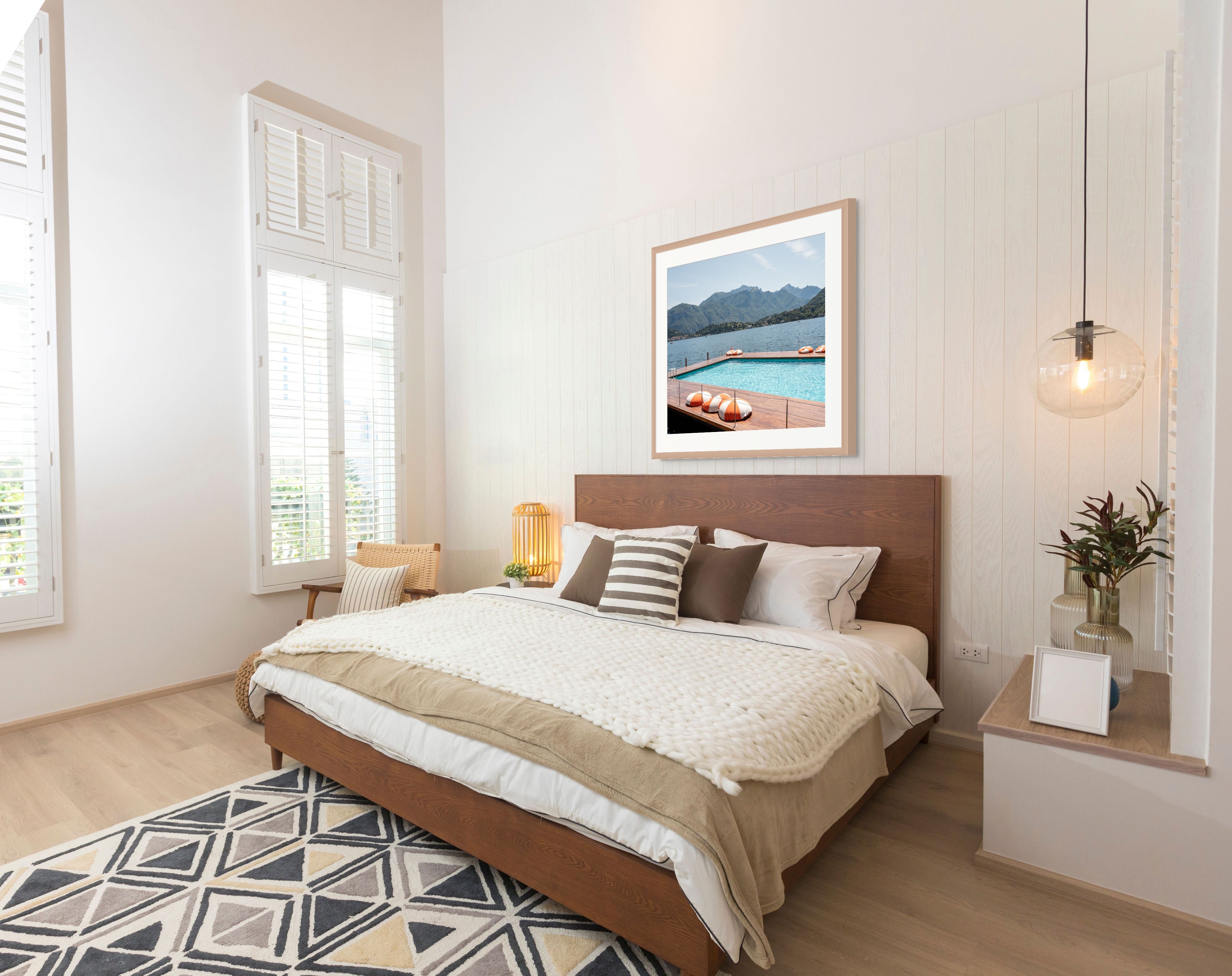 The Floating Pool of Como (Horizontal Edition) print in room