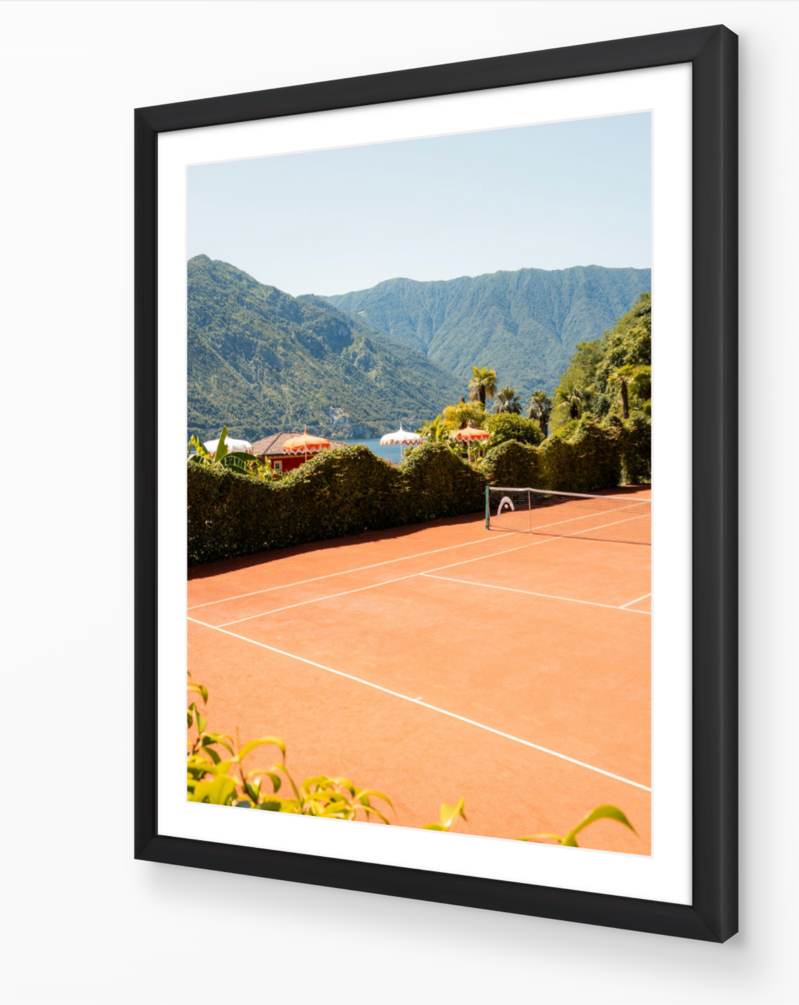 Tremezzo Tennis fine art print in black frame by Sam Smeaton — Lake Como Italy wall art