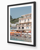 Nerano vertical fine-art print in black frame by Sam Smeaton — Amalfi Coast Italy wall art