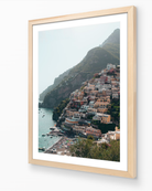 Positano II vertical fine-art print in oak frame by Sam Smeaton — Amalfi Coast Italy wall art