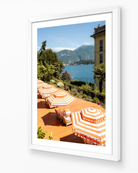 Terraces of Tremezzo fine art print in white frame by Sam Smeaton — Lake Como Italy photography