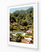Gardens of Como vertical fine-art print in white frame by Sam Smeaton — Lake Como Italy photography