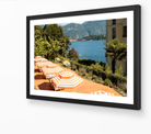 Terraces of Tremezzo fine art print in black frame by Sam Smeaton — Lake Como Italy wall art