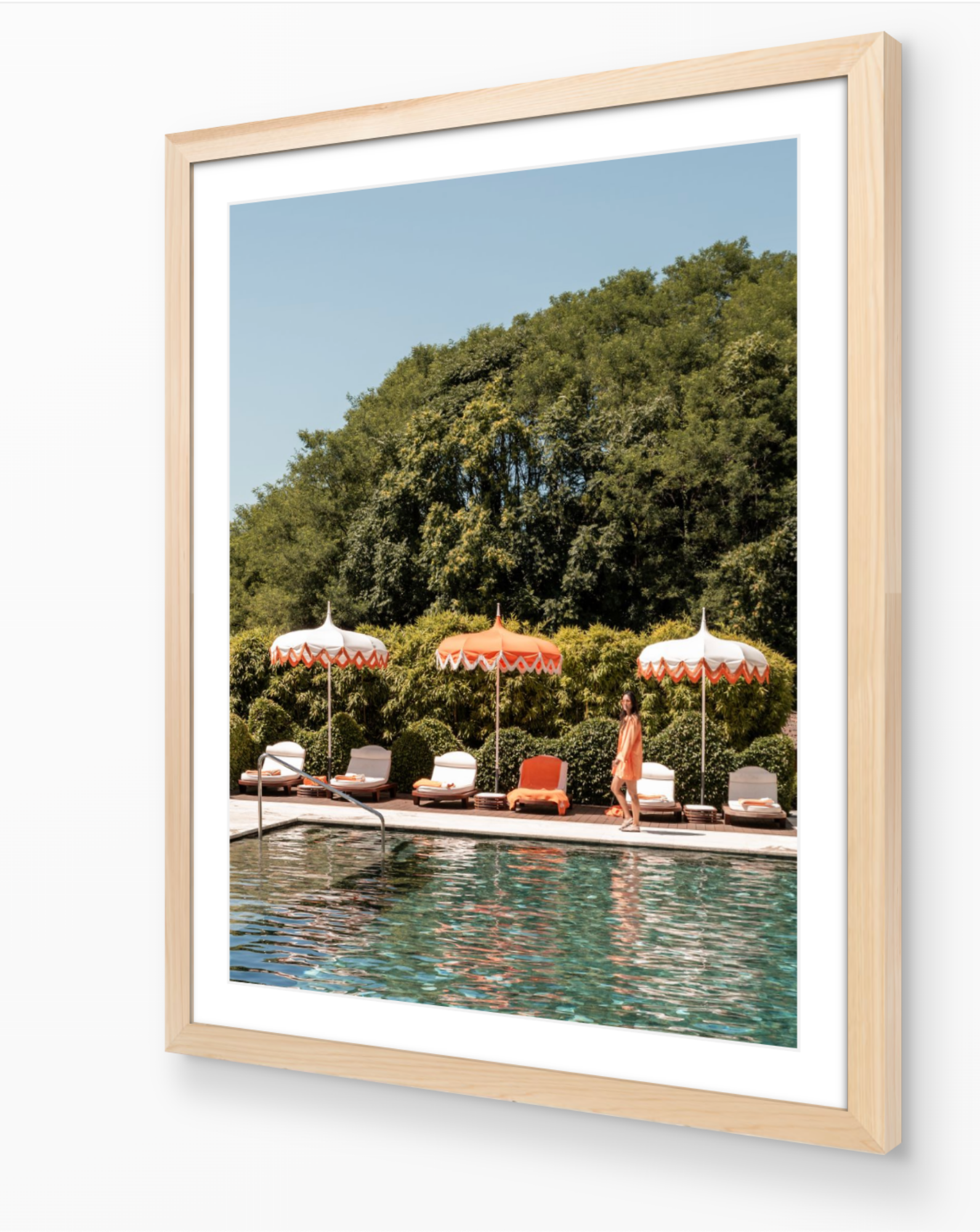 Lady in Orange fine art print in oak frame by Sam Smeaton — Lake Como Italy wall art
