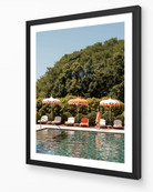 Lady in Orange fine art print in black frame by Sam Smeaton — Lake Como Italy wall art
