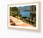 Terraces of Tremezzo fine art print in oak frame by Sam Smeaton — Lake Como Italy wall art