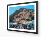 Positano III horizontal fine-art print in black frame by Sam Smeaton — Amalfi Coast Italy wall art