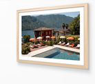 Villa Tremezzo fine art print in oak frame by Sam Smeaton — Lake Como Italy wall art