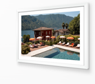 Villa Tremezzo fine art print in white frame by Sam Smeaton — Lake Como Italy photography