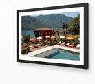 Villa Tremezzo fine art print in black frame by Sam Smeaton — Lake Como Italy wall art