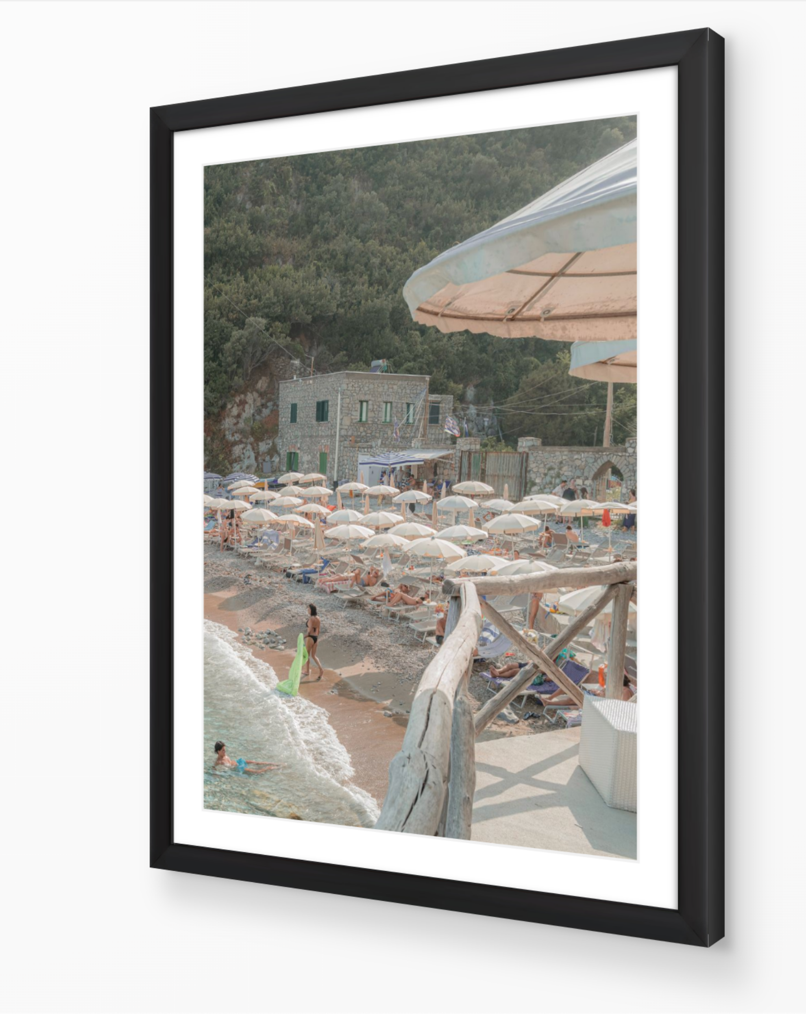 Conca del Sogno vertical fine-art print in black frame by Sam Smeaton — Amalfi Coast Italy wall art