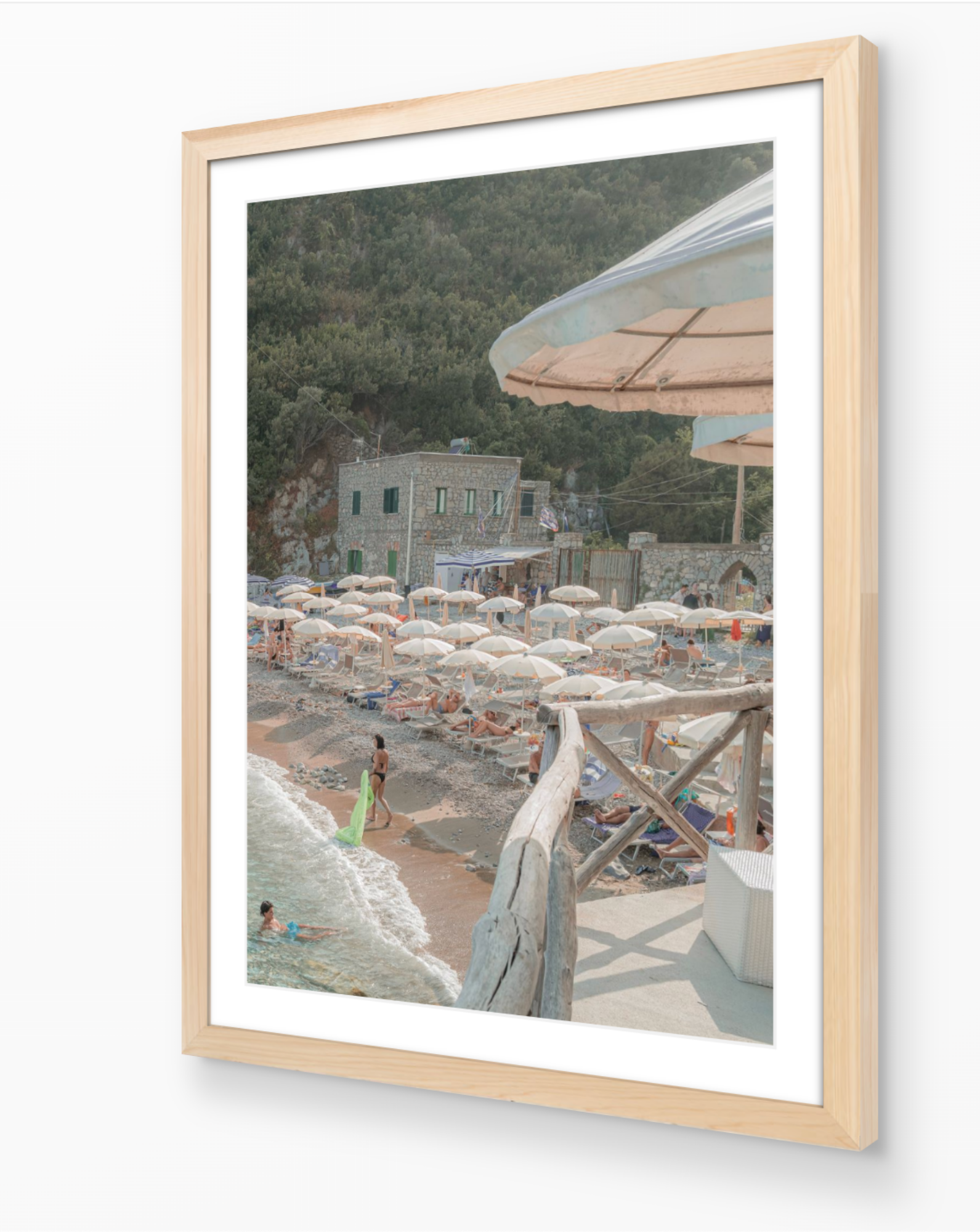 Conca del Sogno vertical fine-art print in oak frame by Sam Smeaton — Amalfi Coast Italy wall art
