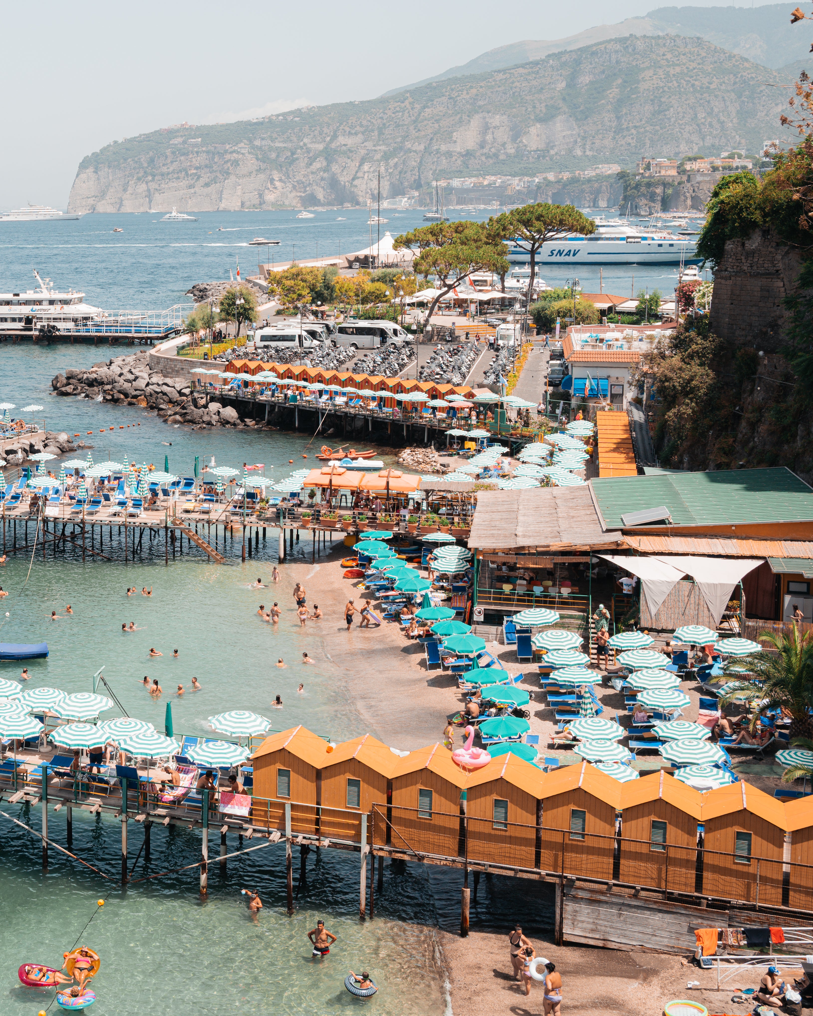 Sorrento II fine-art print by Sam Smeaton — Amalfi Coast Italy photography with turquoise umbrellas