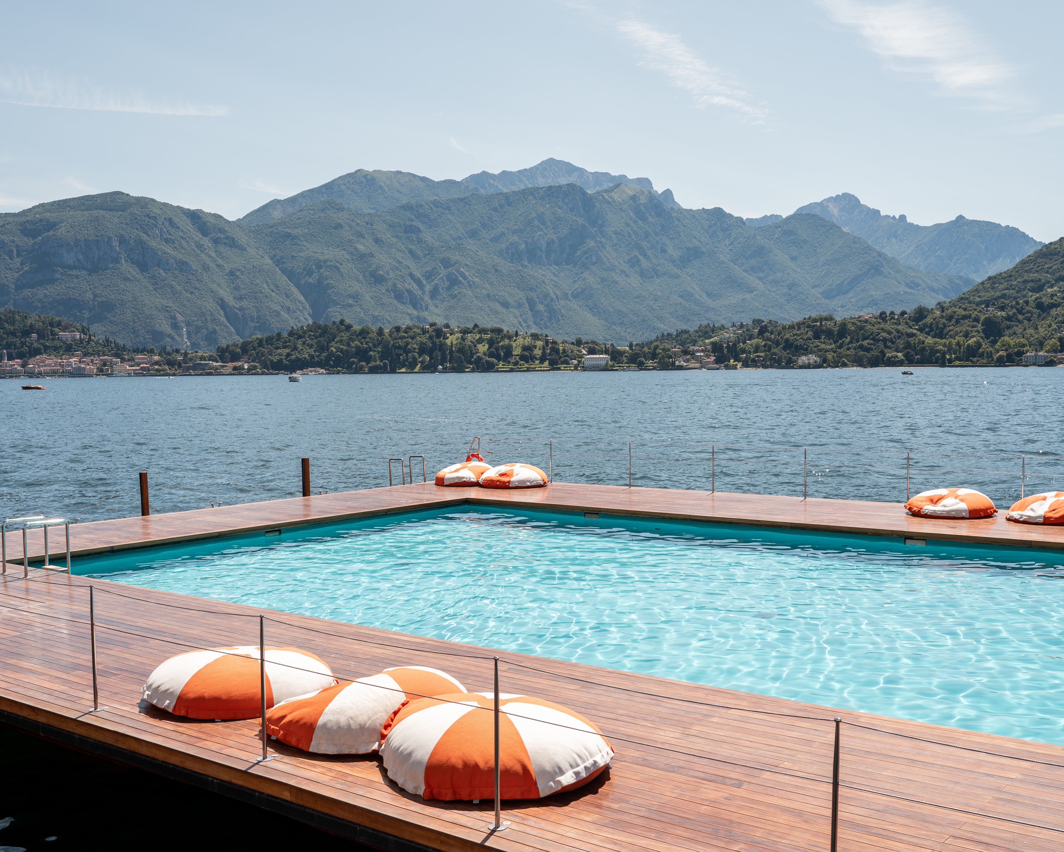 The Floating Pool of Como horizontal fine art print by Sam Smeaton — Lake Como Italy photography