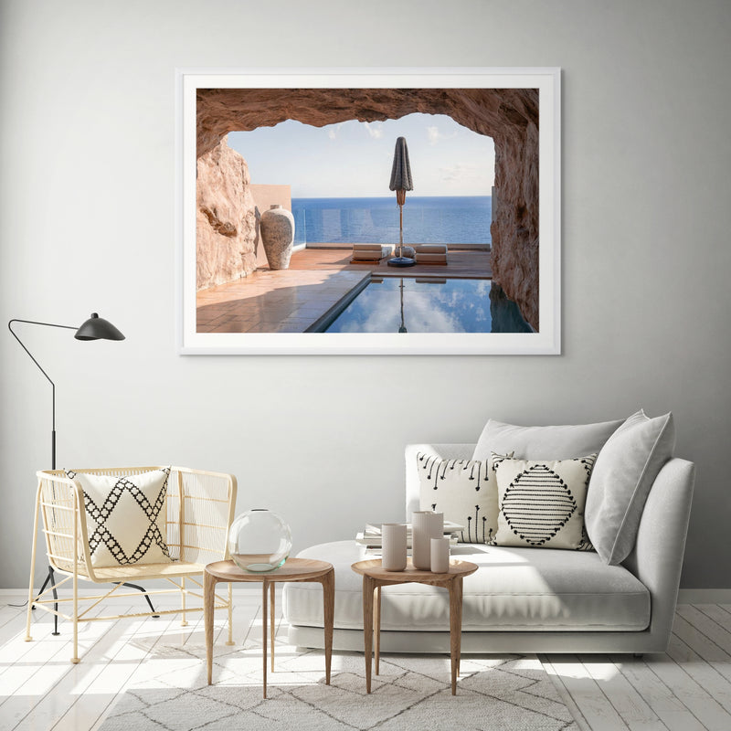 Cave View – Crete print in room