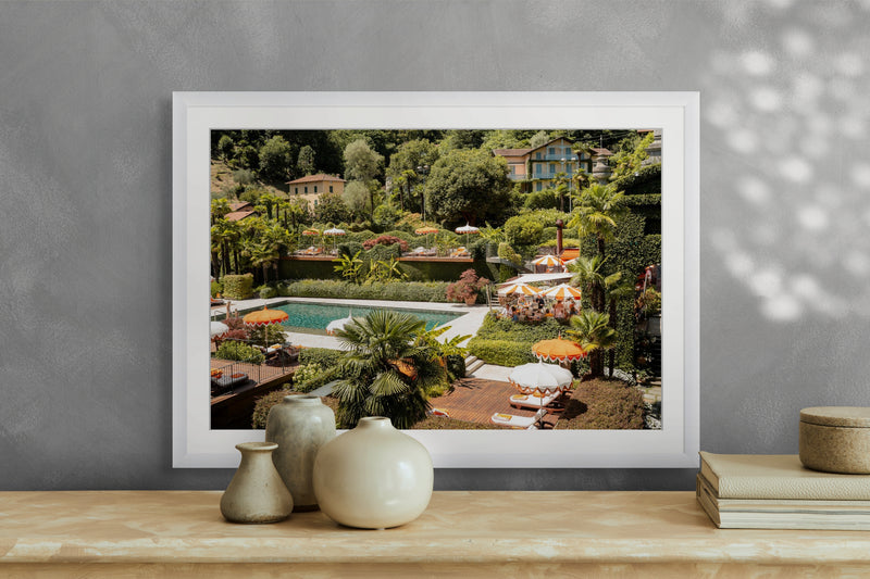 Gardens of Como (Horizontal Edition) print in room