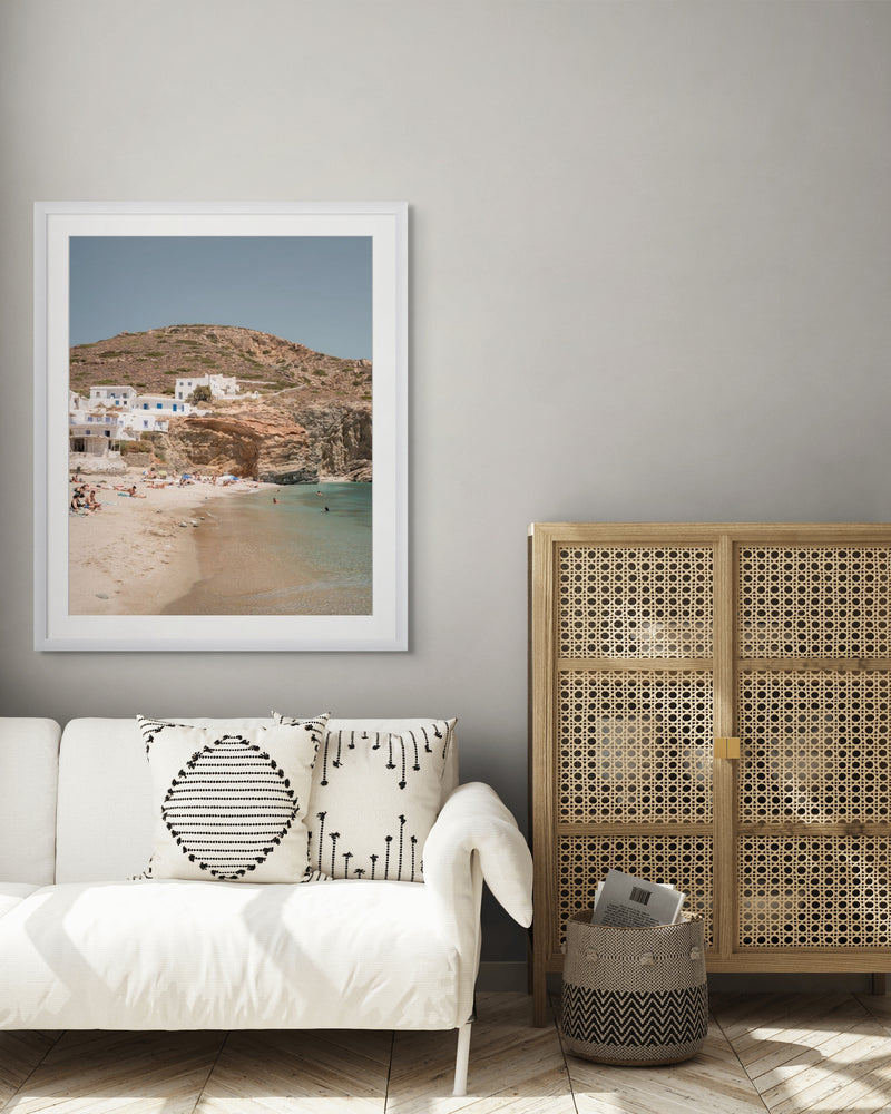 Agali Beach – Folegandros print in room