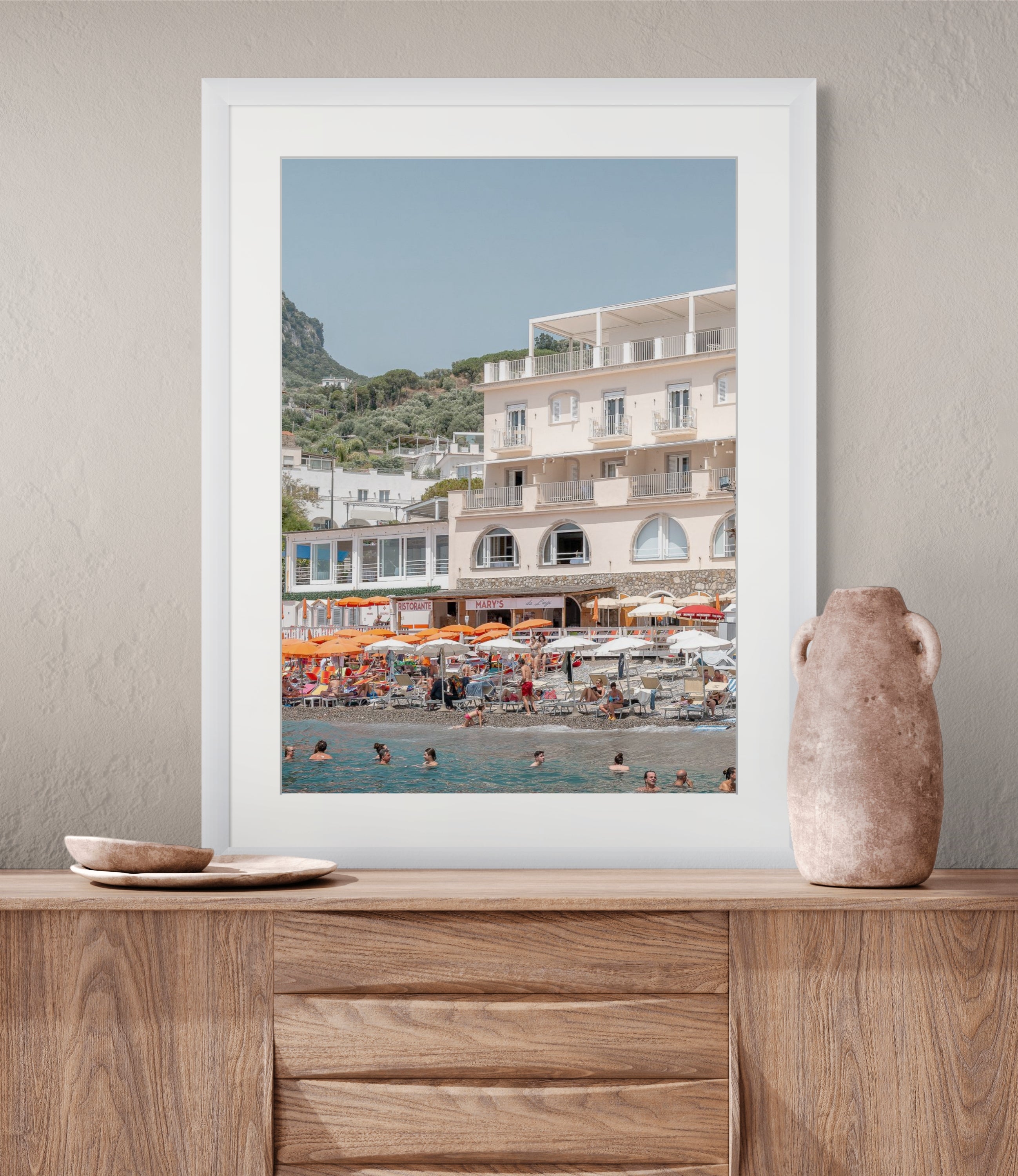 Nerano (Vertical Edition) print in room