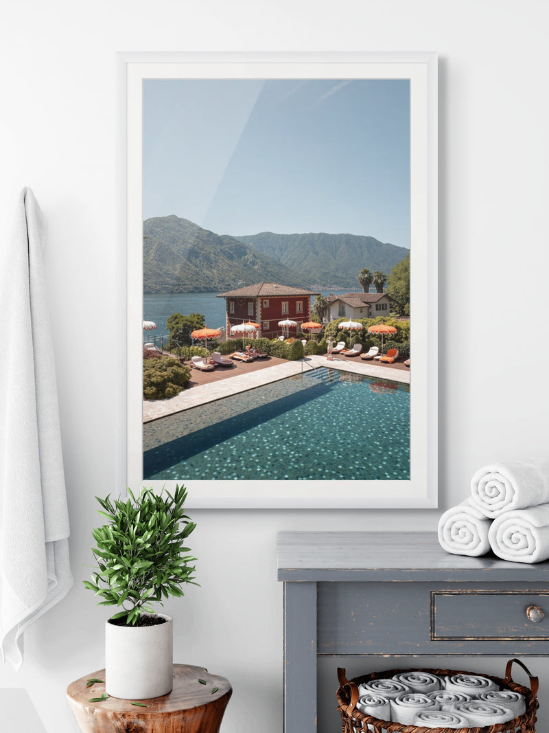 Villa Tremezzo (Vertical Edition) print in room
