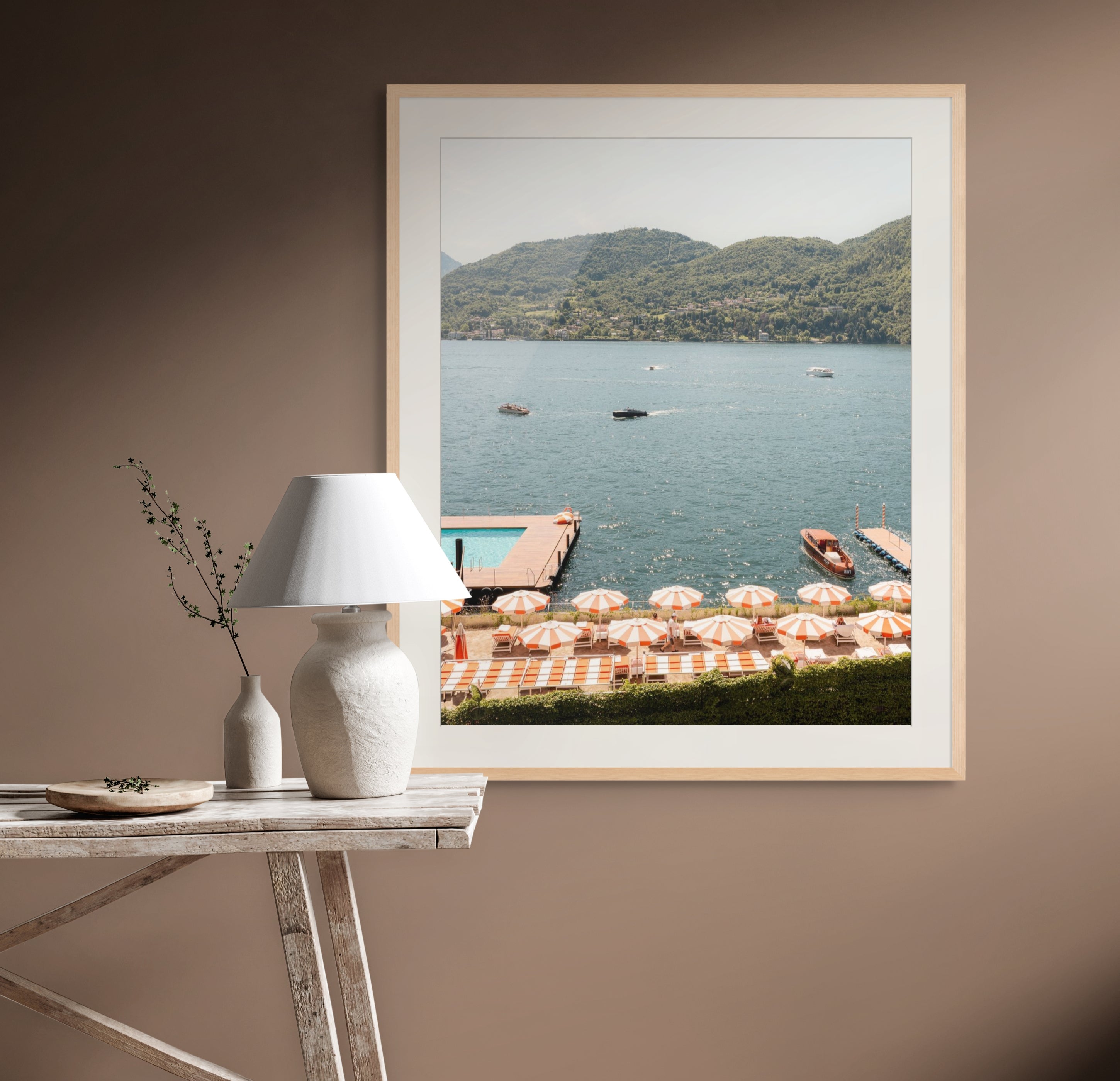 Lakeside Serenity print in the room
