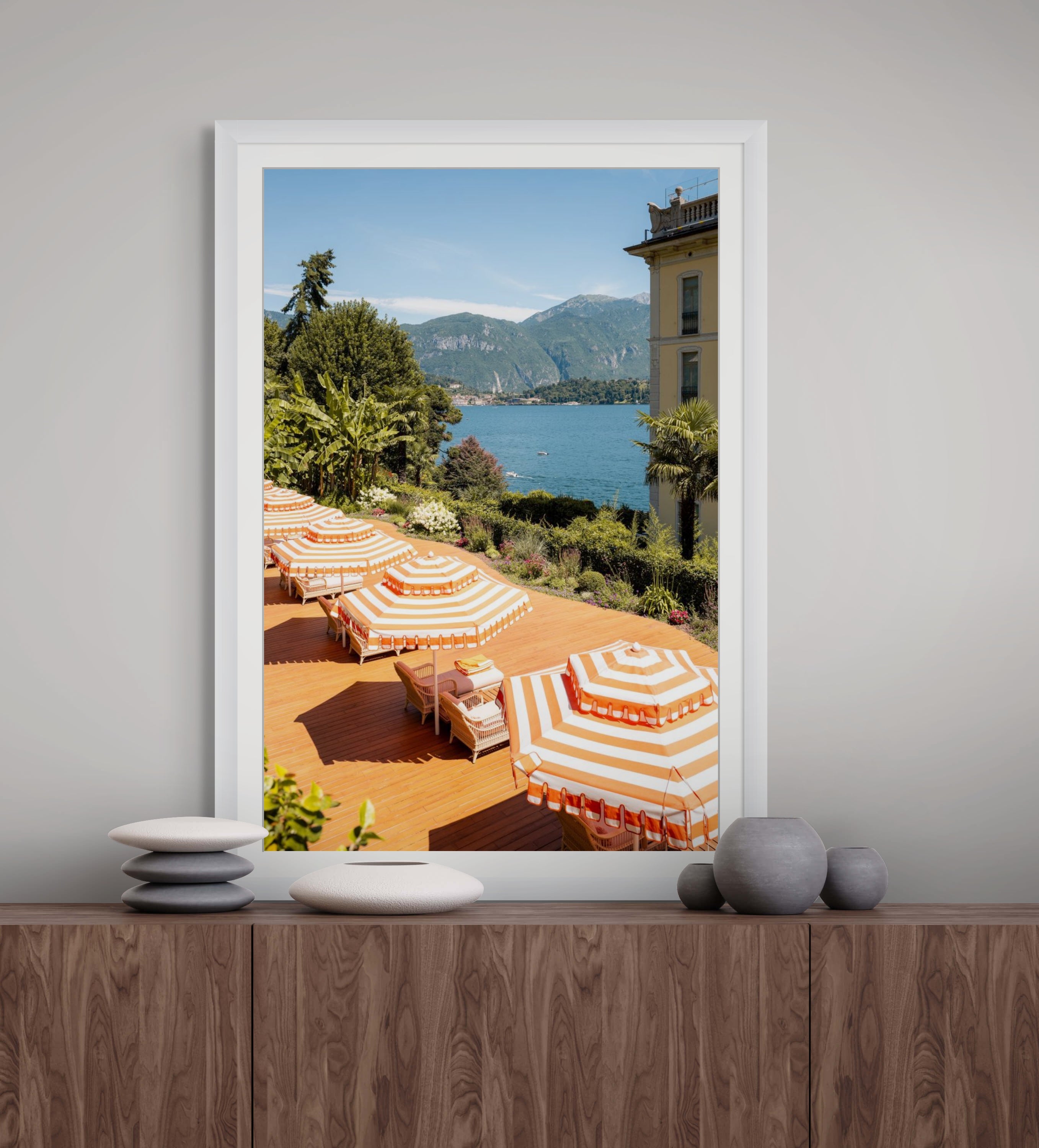 Terraces of Tremezzo (Vertical Edition) print in room