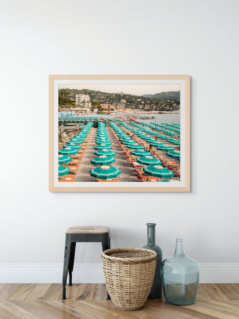 Portofino Beach Club (Horizontal Edition) print in room