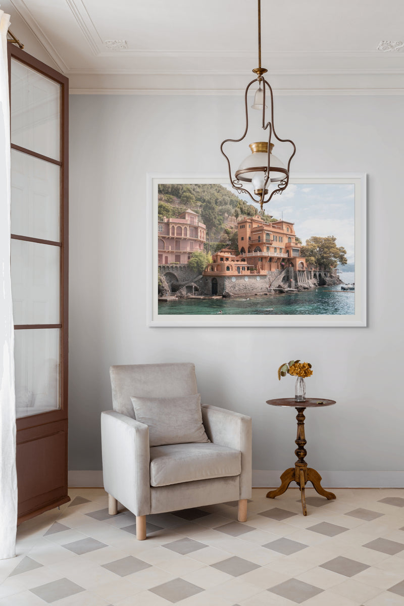 Villa Coral – Portofino (Horizontal Edition) print in room
