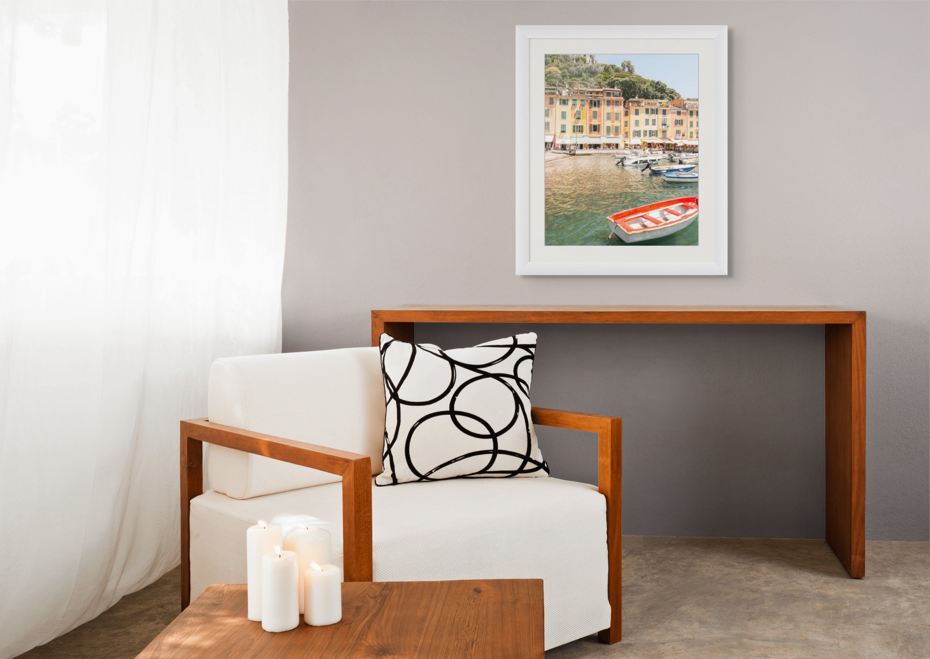 Portofino II print in room