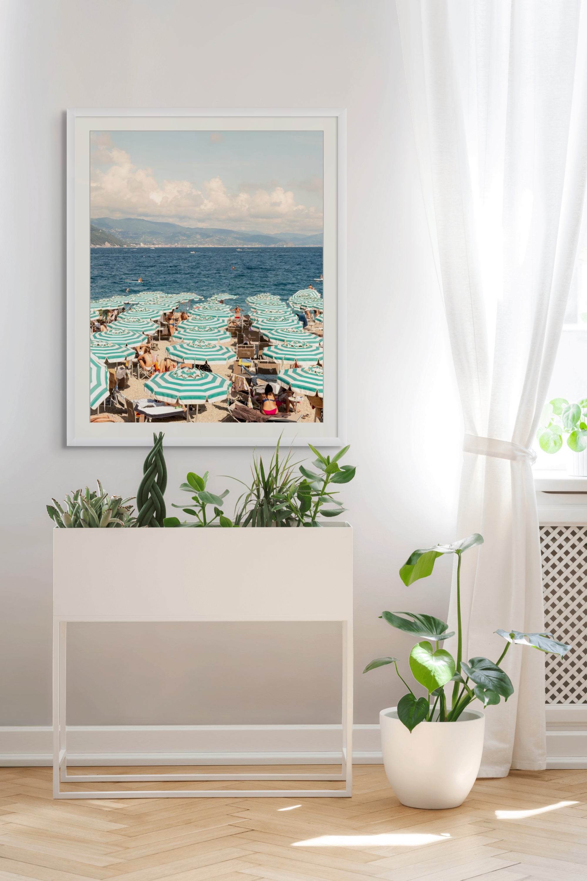 Emerald Umbrellas – Santa Margherita print in room