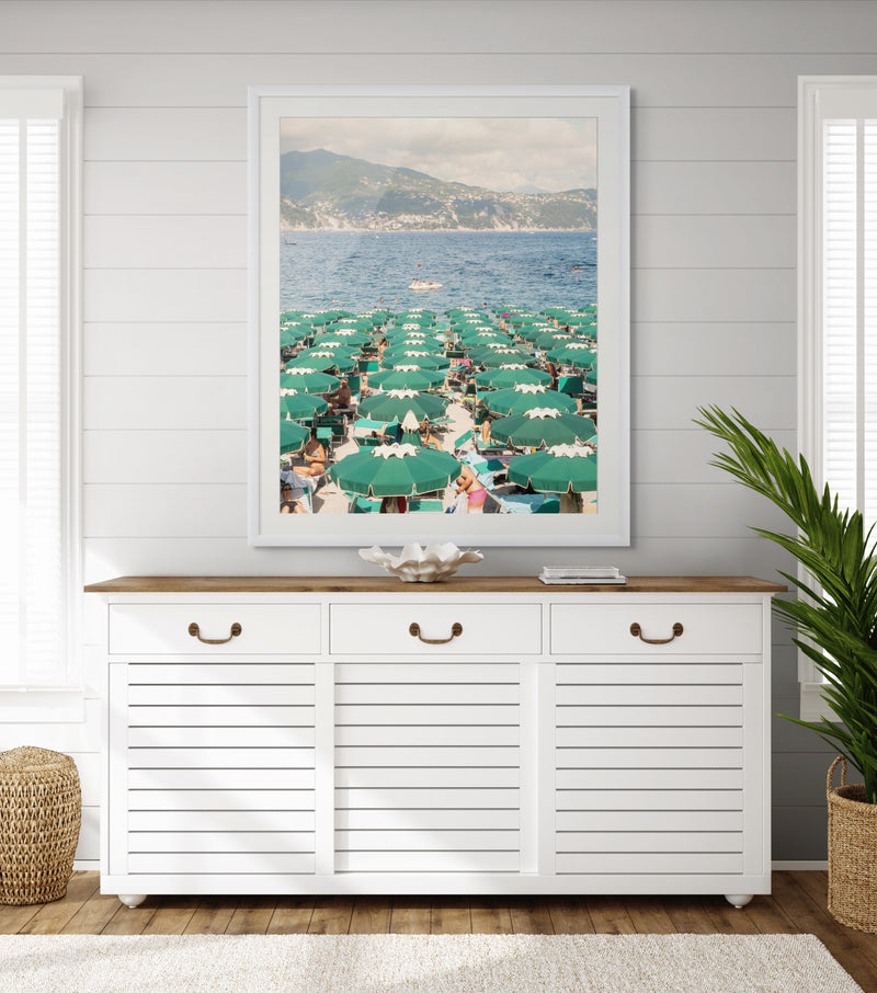 Verdant Umbrellas – Santa Margherita print in room